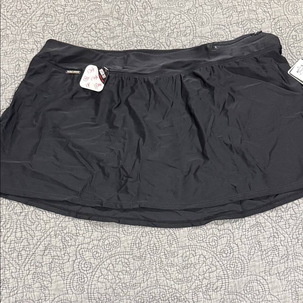 NWT ZEROXPOSUR Black Swimwear Skirt